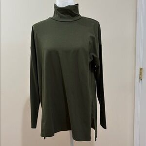 J. Jill Luxe Supima High-Low Turtleneck Tunic